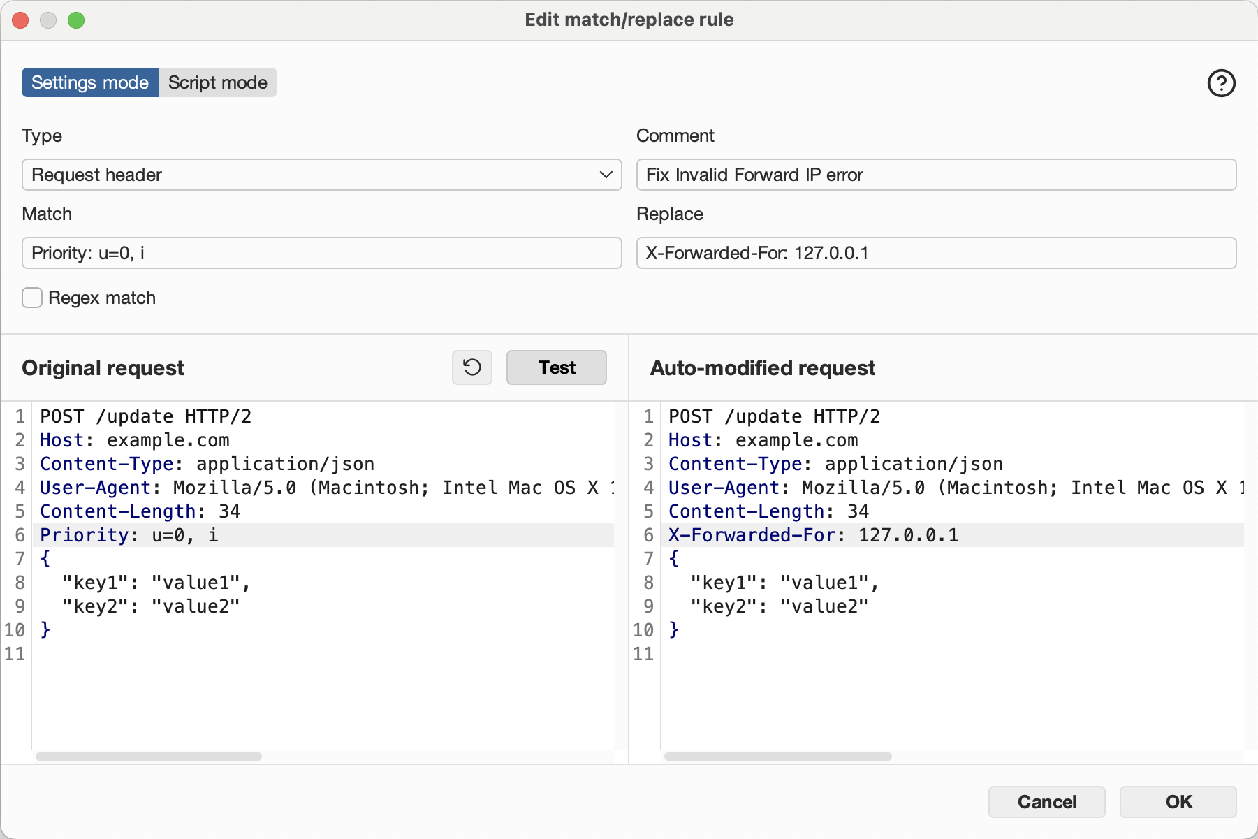 Burp Suite Match and Replace IP Spoofing Rule