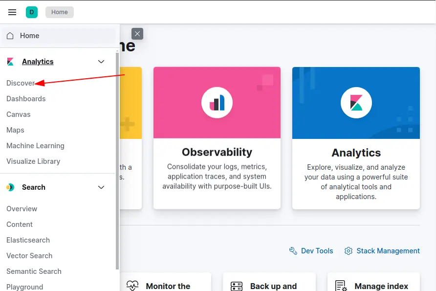 Elf Stack Elastic Search Discover