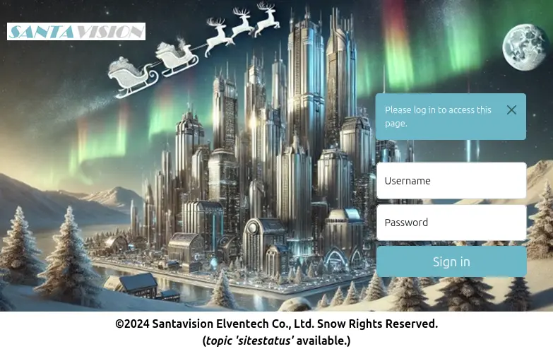 Santa Vision Login Portal