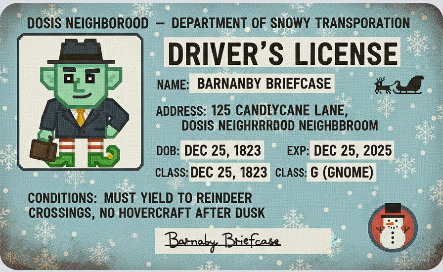 Barnaby Briefcase Driver's License