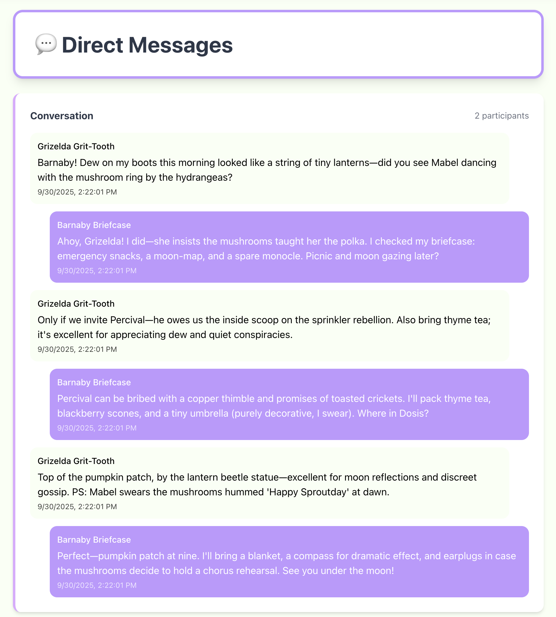 GnomeTea Direct Messages